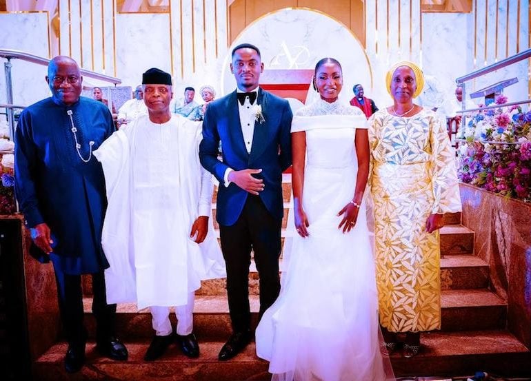 PHOTOS: Osinbajo, Jonathan attend wedding of Boss Mustapha's daughter in Abuja