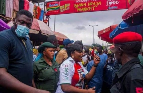 'Thugs' chase Funke Akindele's campaign team out of Lagos market