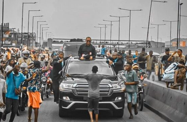 Cubana Chief Priest offers scholarship to boy who stood in front of Obi's convoy in Lagos