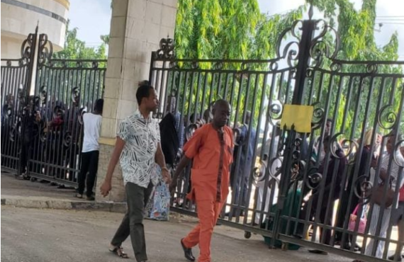 LASU students shut gates, protest 'torture' of colleagues by soldiers
