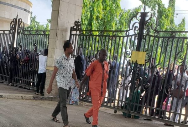LASU students shut gates, protest 'torture' of colleagues by soldiers