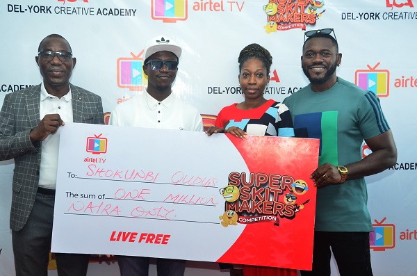 Comedian Shokunbi gets N1m, scholarship after winning skit contest