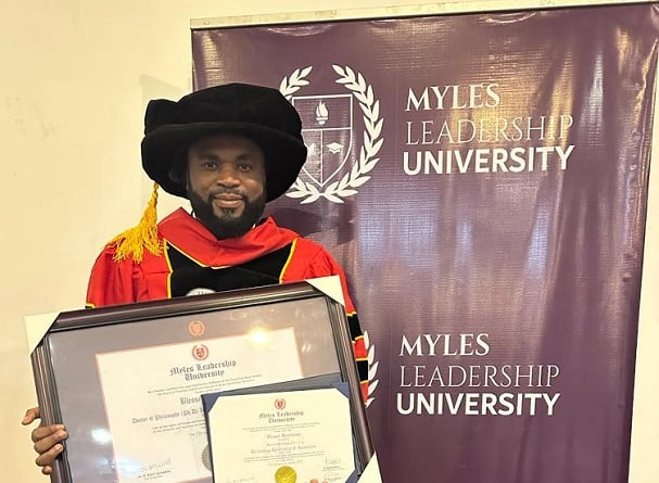 Mercy Chinwo’s husband Uzochikwa bags honorary doctorate degree
