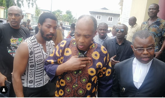 Made Kuti shares photo of self with father in court to support