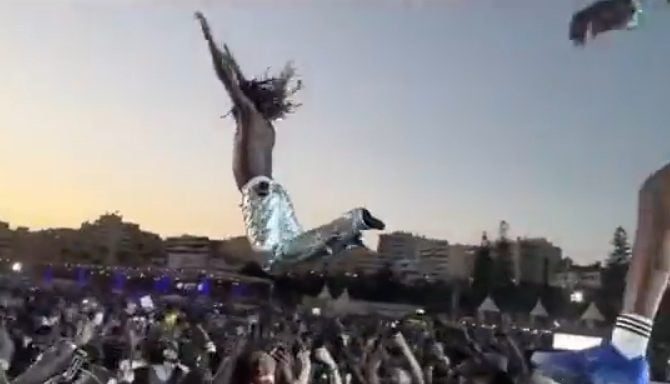 WATCH: Asake jumps into crowd, lands on the floor at Afro Nation Portugal