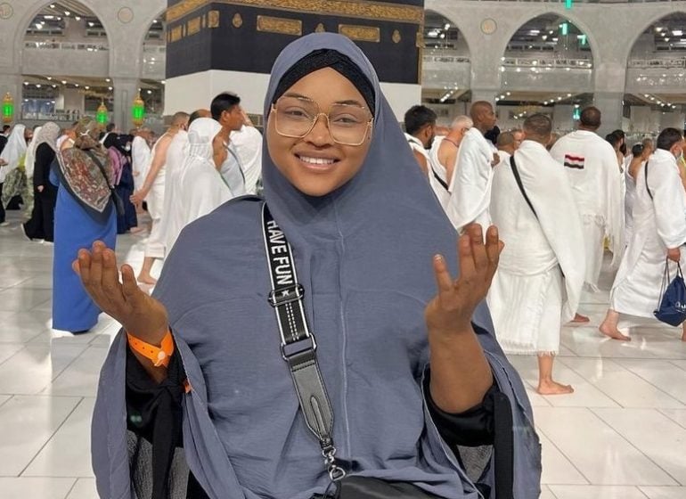 Photo of Mercy Aigbe at Hajj