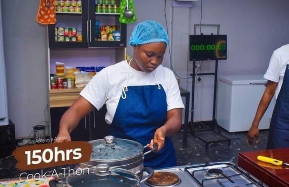 Another chef Adeola begins 150-hour cook-a-thon to break Hilda Baci’s world record