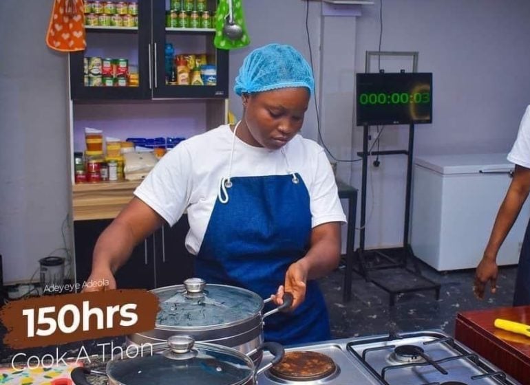 Another chef Adeola begins 150-hour cook-a-thon to break Hilda Baci’s world record