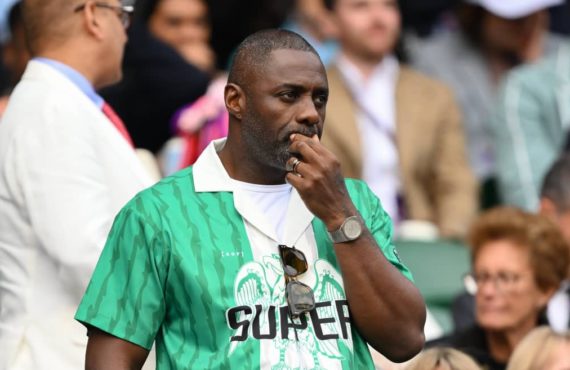 SPOTTED: Idris Elba dazzles in Super Eagles-inspired shirt