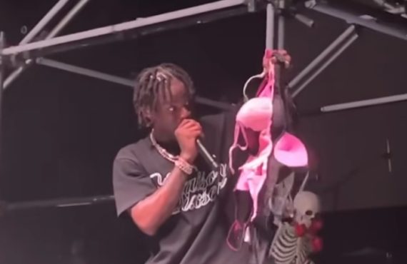 VIDEO: Rema gifted bras at US concert as Davido performs