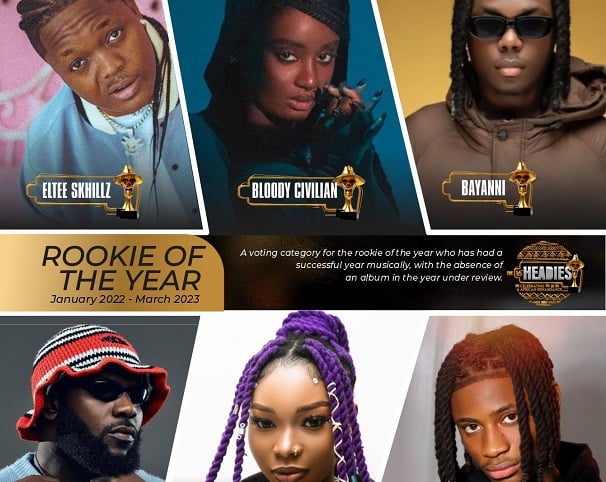 16th Headies: Bayanni, Odumodublvck battle for 'Rookie of the Year' category