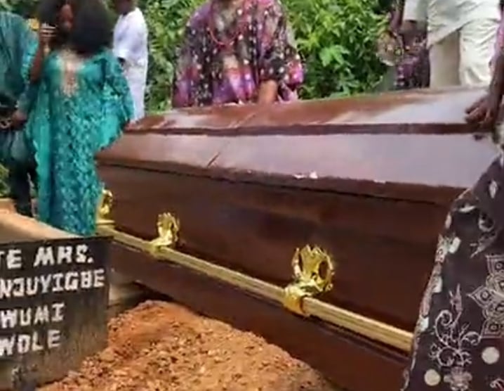 VIDEO: Iyabo Oko buried in Osun amid tears