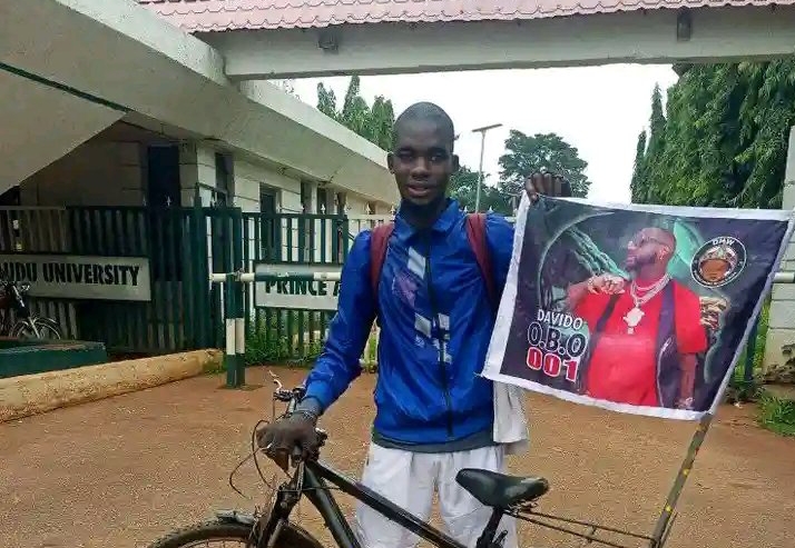 Davido reacts as bicycle rider refuses to return to Benue