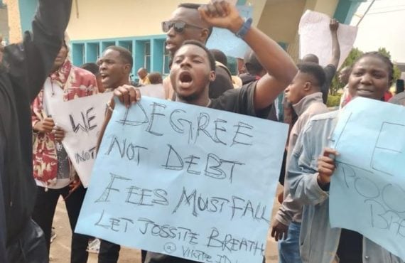 UNIJOS students begin protest as varsity rolls out 255% fee hike