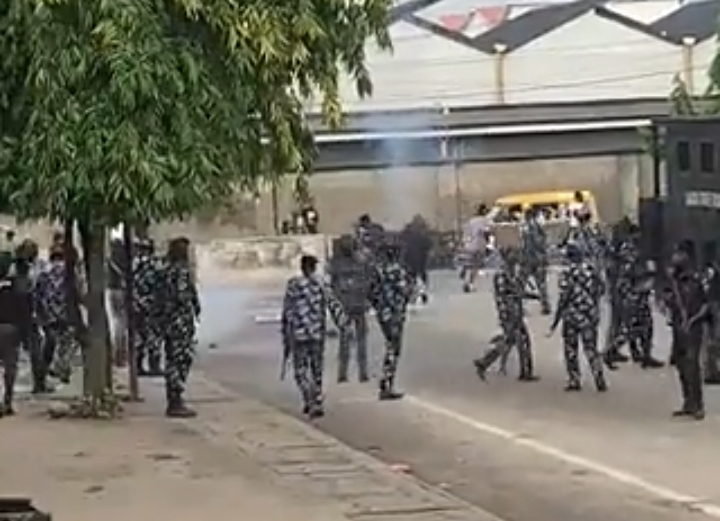 VIDEO: Police teargas UNILAG students protesting fee hike