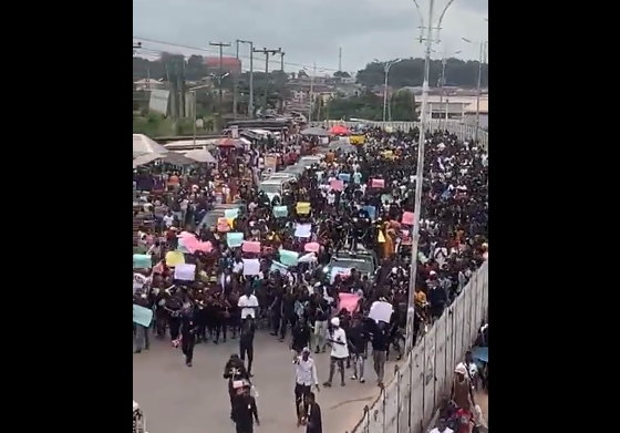 VIDEO: Thousands protest in Abeokuta, demand justice for Mohbad