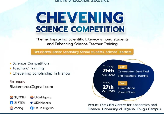 35 schools battle for N500k in maiden Chevening science competition