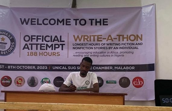 UNICAL student begins 188-hour write-a-thon