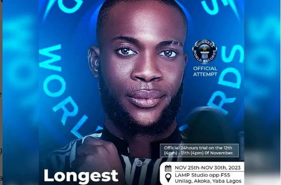 UNILAG student set to sing for 120-hour to break world record
