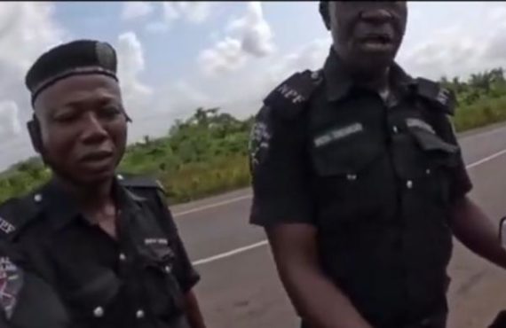 VIDEO: ‘Wetin you bring come’ -- police officers ask Dutch lady riding bike to Abuja