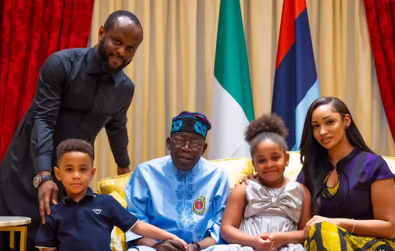 PHOTOS: Tinubu spends Christmas holiday with grandchildren in Lagos