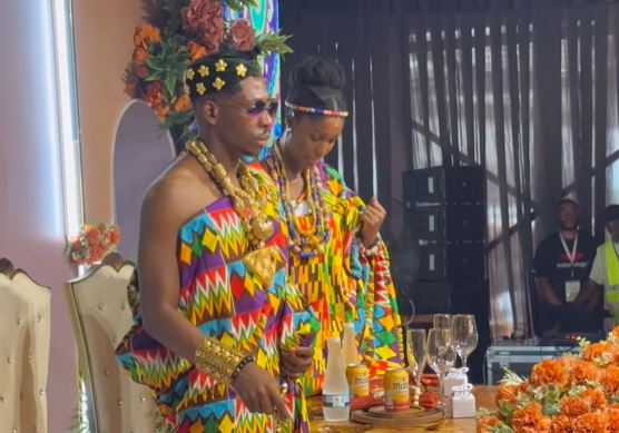 VIDEO: Moses Bliss, wife hold traditional wedding in Ghana