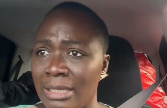Lady driving from London to Lagos in tears as she…