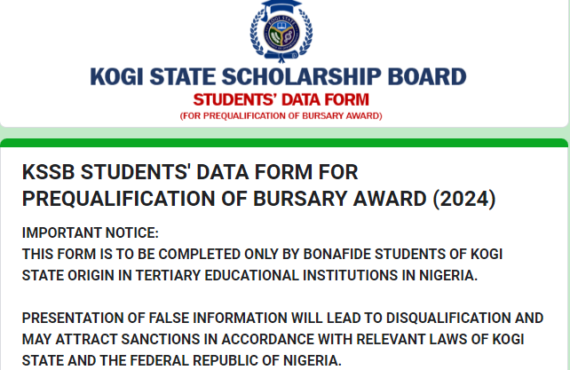 APPLY: Kogi unveils portal for students’ bursary awards