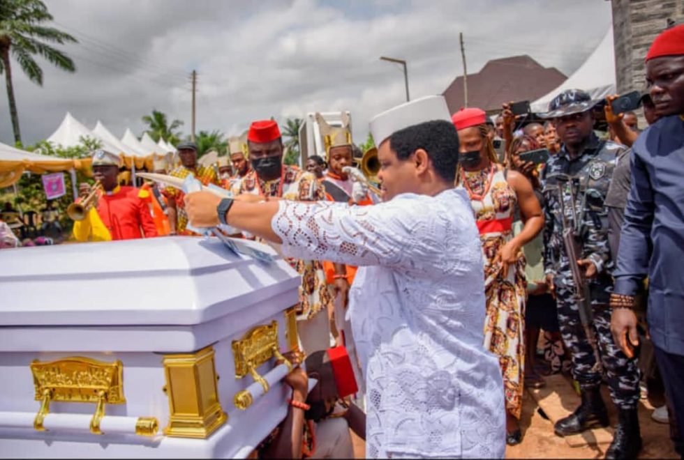 Obi Cubana, Pete Edochie attend burial of businessman Chukwudi Nnaji's dad
