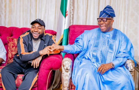 PHOTOS: ‘Don’t be dragged into politics’ — Akpabio hosts Davido…