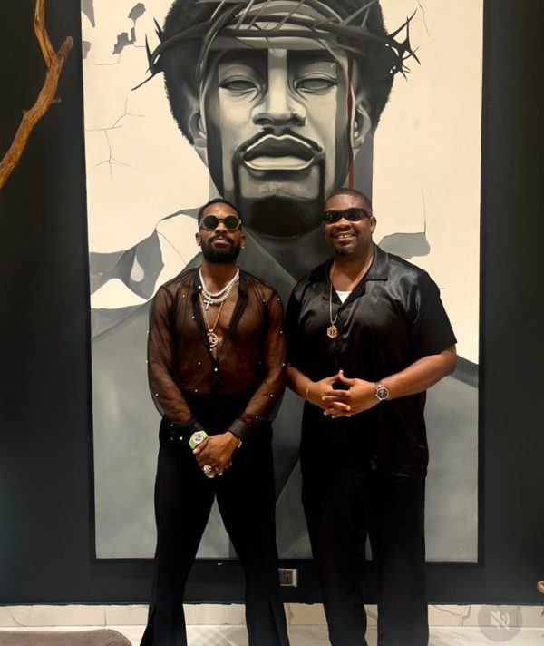 PHOTOS: Don Jazzy shuns Wizkid's mockery, links up with D’banj