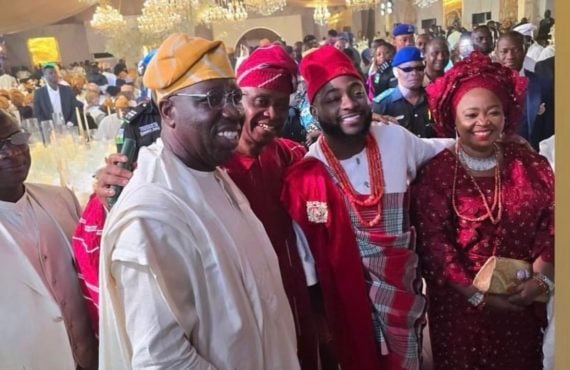 PHOTOS: Obasanjo, Sanwo-Olu, Obaseki attend Davido’s wedding in Lagos
