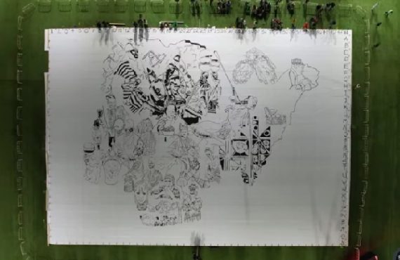 Nigerian doctor David, surpasses the existing record for the world’s largest painting by an individual