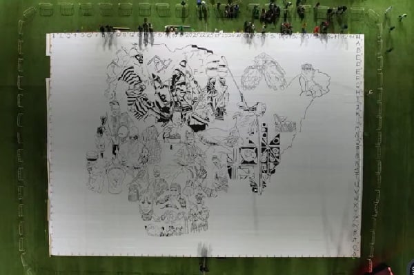 Nigerian doctor David, surpasses the existing record for the world’s largest painting by an individual