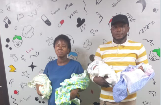 X users donate over N14m to Nigerian couple with quadruplets