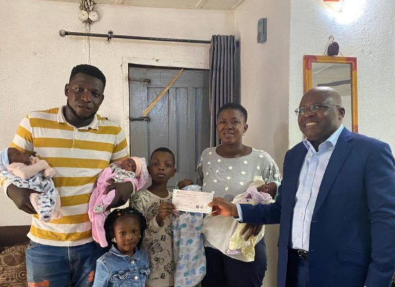 Otedola gifts parents of quadruplets N5m