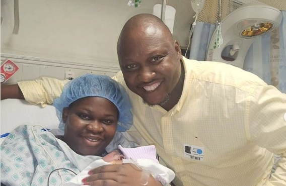 Tawa Ajisefini, husband welcome first child