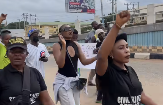 Dancer Jane Mena leads protest in Delta