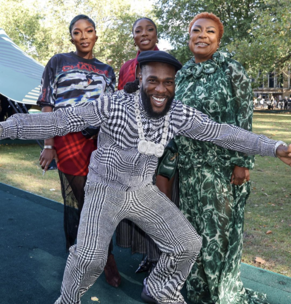 Burna Boy, his mother Bose Ogulu and sisters Ronami and Nissi Ogulu