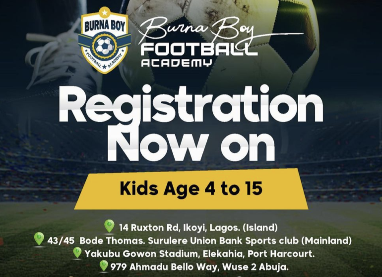 Apply for Burna Boy Football Academy