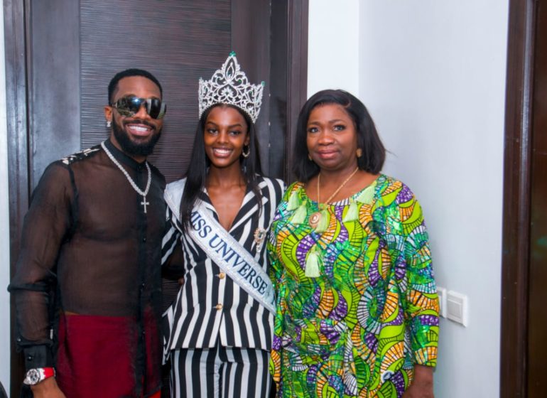 Dabiri-Erewa hosts Chidimma Adetshina and D'banj