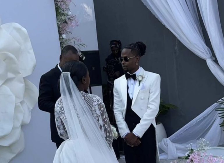 Yhemolee holds white wedding in Lagos