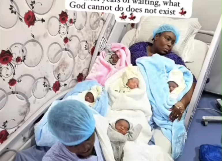 Nigerian woman welcomes sextuplets