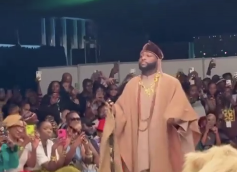 Davido walks runway at Lagos Fashion week