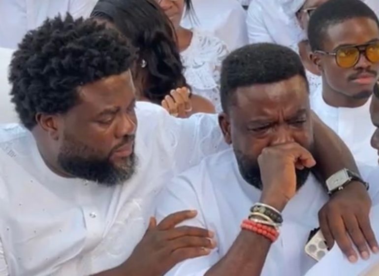 Kunle Afolayan ends feud with brother Aremu at mum's funeral