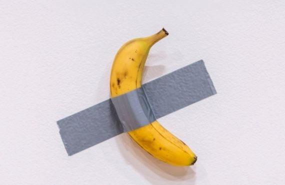 Banana taped to wall sells for $6.2m at auction