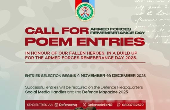 APPLY: Submissions of poems begin for 2025 Armed Forces Remembrance…