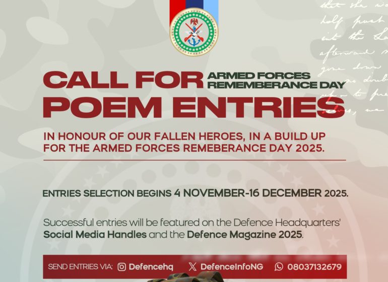 Submissions of poems begin for 2025 Armed Forces Remembrance Day