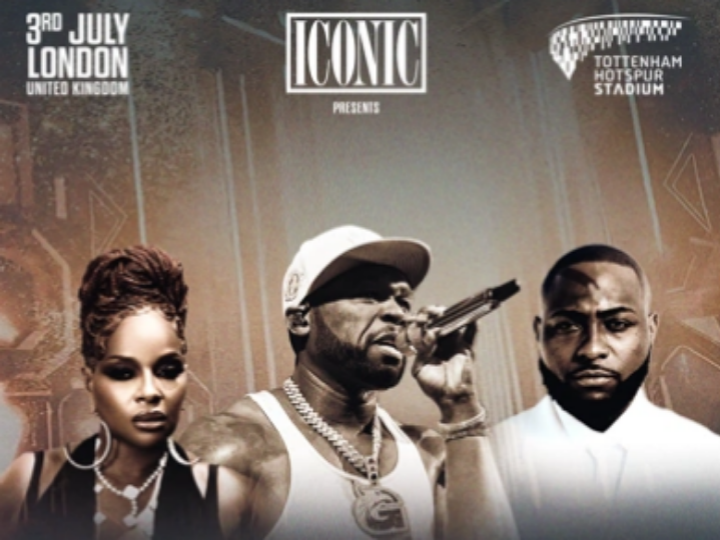 Davido to headline UK stadium concert alongside 50 Cent & Mary J Blige