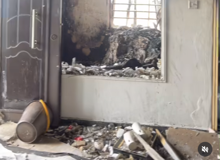 Property destroyed as fire guts Mercy Aigbe's home in Lagos